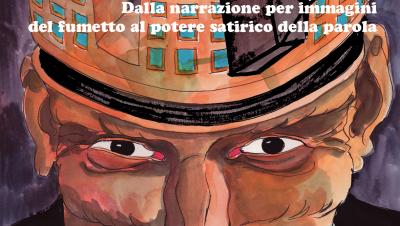 un uomo con una città disegnata sul cappello