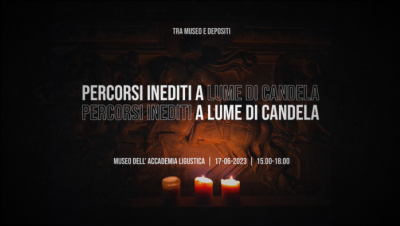 il titolo dell'evento e due candele accese